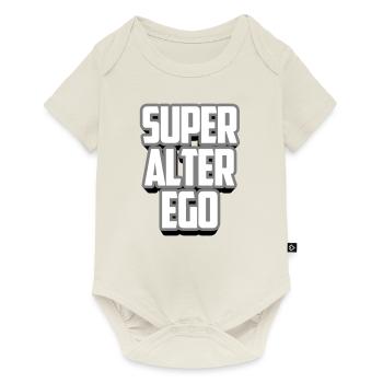 Super alter ego | Les couleurs peuvent être changées - Body à manches courtes Premium Bébé - blanc cassé - Devant