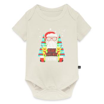 Ugly Merry Christmas Sweater Xmas Santa Gift - Baby Premium short-sleeve bodysuit - off white - Front