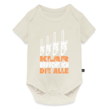 Kettensäge Holzfäller Förster Waldarbeit - Baby Premium Kurzarmbody - Naturweiß - Vorne