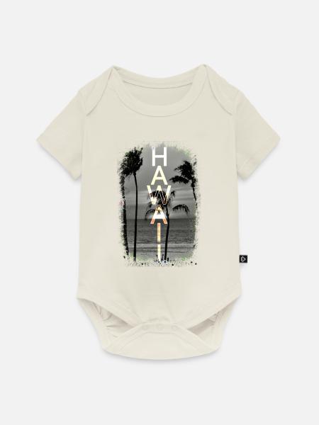 Hawaii - Baby Premium Kurzarmbody - Naturweiß