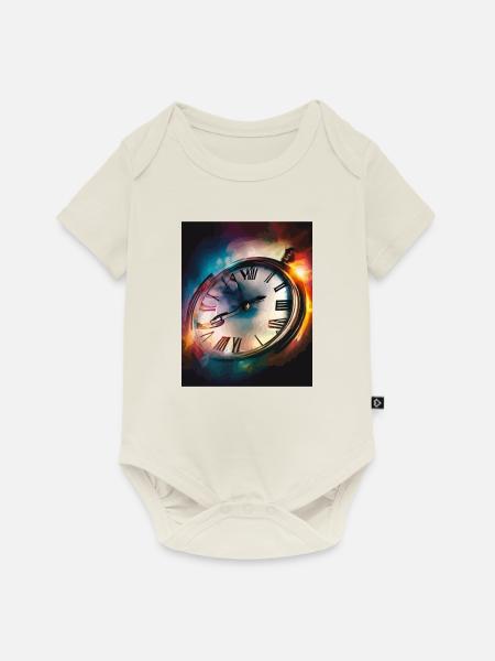 ZEITREISENDE - Baby Premium Kurzarmbody - Naturweiß