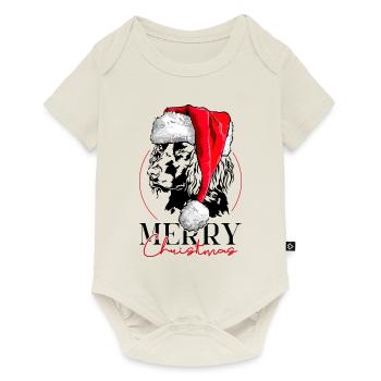 Santa German Quail Dog Merry Christmas Dogs - Baby Premium short-sleeve bodysuit - off white - Front