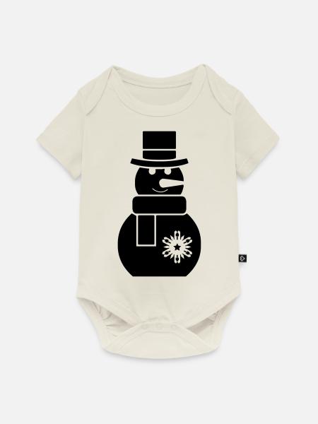 schneemann - Baby Premium Kurzarmbody - Naturweiß