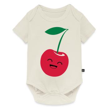 lustige_kirsche - Baby Premium Kurzarmbody - Naturweiß - Vorne