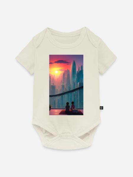 Kosmische Reflexion - Baby Premium Kurzarmbody - Naturweiß