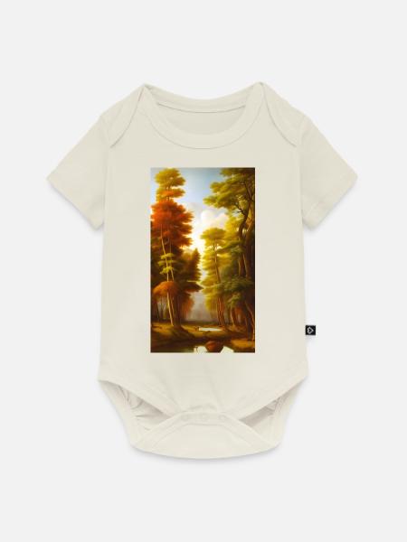 Magic Branch - Baby Premium Kurzarmbody - Naturweiß
