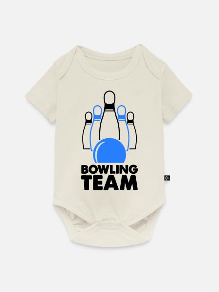 bowling team - Baby Premium Kurzarmbody - Naturweiß
