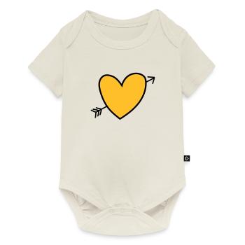 Heart - Baby Premium Kurzarmbody - Naturweiß - Vorne