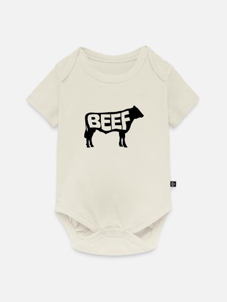 Beef - Baby Premium Kurzarmbody - Naturweiß