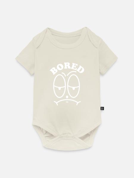 Langeweile Augen Stimmung - Baby Premium Kurzarmbody - Naturweiß