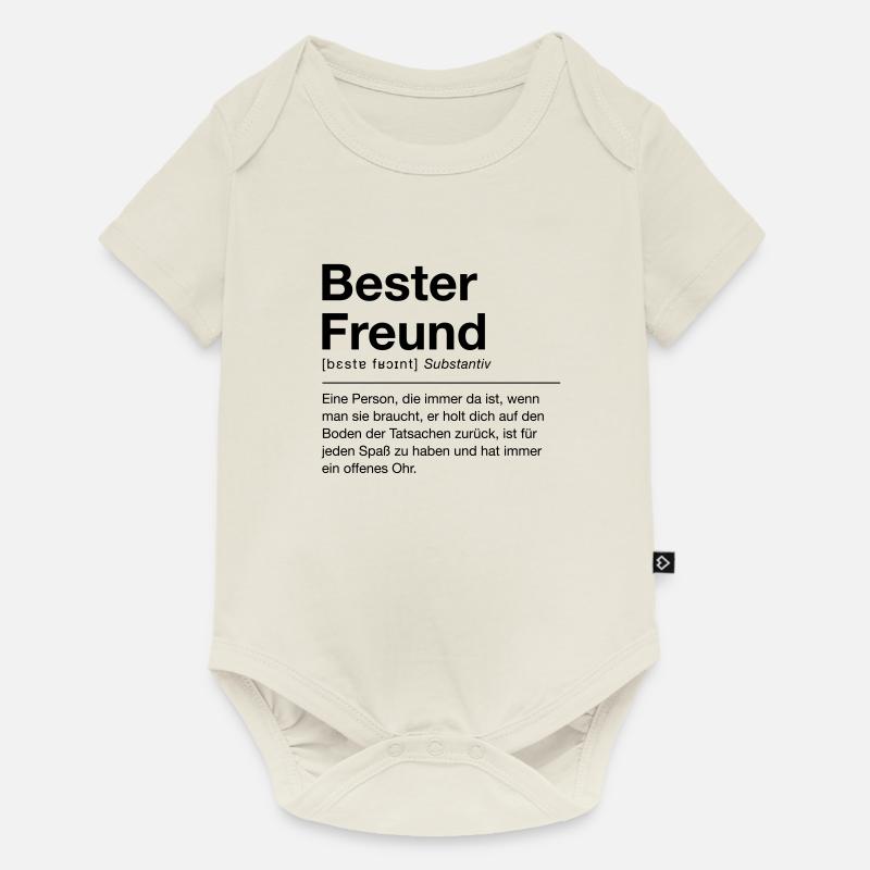 Bester Freund - Baby Premium Kurzarmbody - Naturweiß