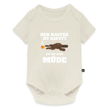 Der Kaffee ist kaputt! - Faultier - Baby Premium Kurzarmbody - Naturweiß - Vorne