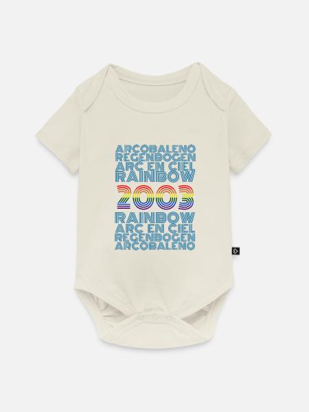 Rainbow 2003 - Baby Premium Kurzarmbody - Naturweiß