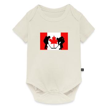 Le Canada, mon pays, mon drapeau ! - Body à manches courtes Premium Bébé - blanc cassé - Devant