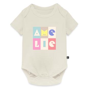 Amelie Name Baby Girl Colorful - Baby Premium short-sleeve bodysuit - off white - Front