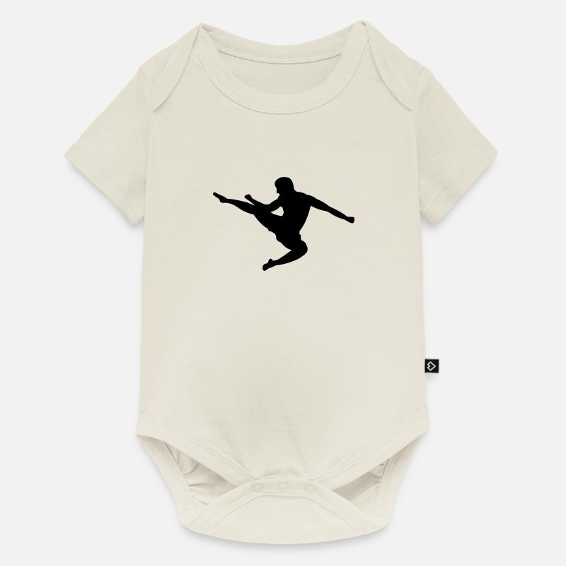 karate - Baby Premium Kurzarmbody - Naturweiß
