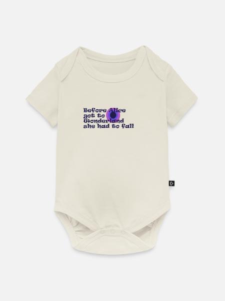 Alice story - Baby Premium Kurzarmbody - Naturweiß