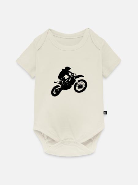 Fliegende Enduro - Baby Premium Kurzarmbody - Naturweiß