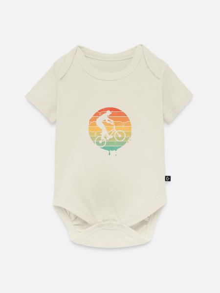Vintage BMX Fahrer - Baby Premium Kurzarmbody - Naturweiß