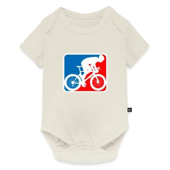logo de vélo de route - Body à manches courtes Premium Bébé - blanc cassé - Devant