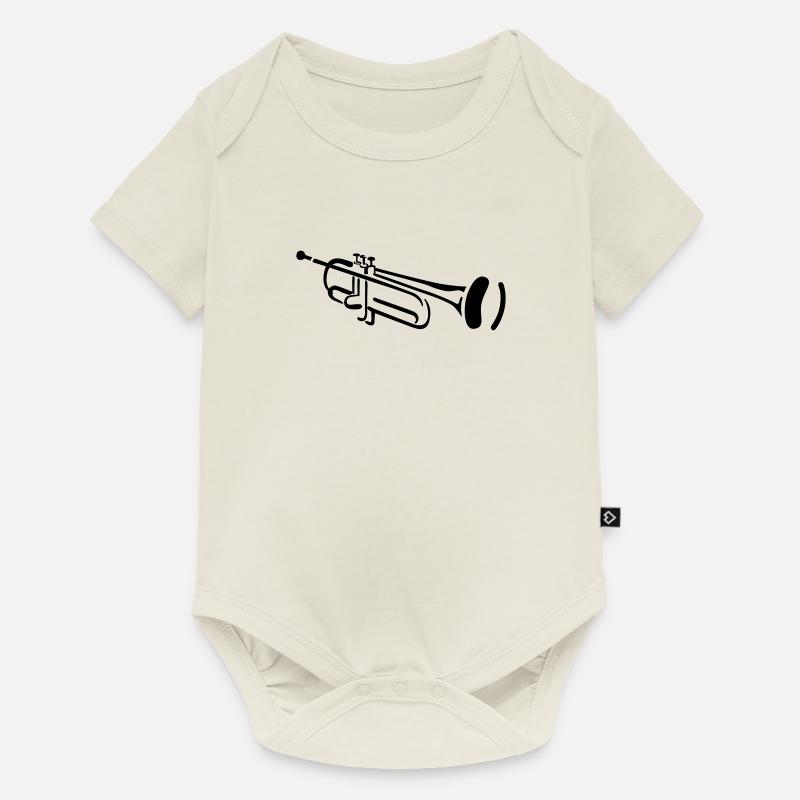 Trompete - Baby Premium Kurzarmbody - Naturweiß