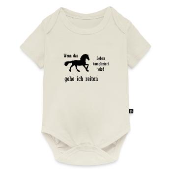 Pferde Spruch - Baby Premium Kurzarmbody - Naturweiß - Vorne