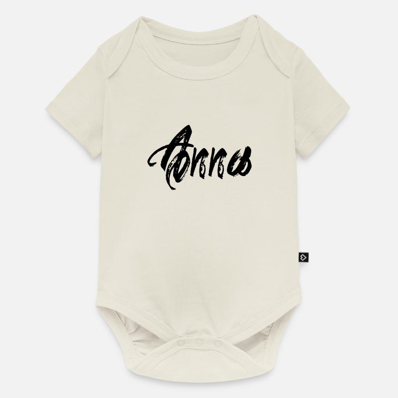 Anna - Baby Premium Kurzarmbody - Naturweiß