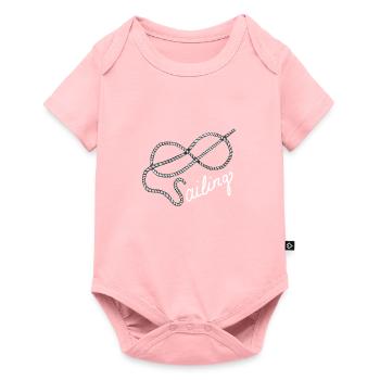 Voile Voile Noeud arrière avec ligne - Body à manches courtes Premium Bébé - rose - Devant