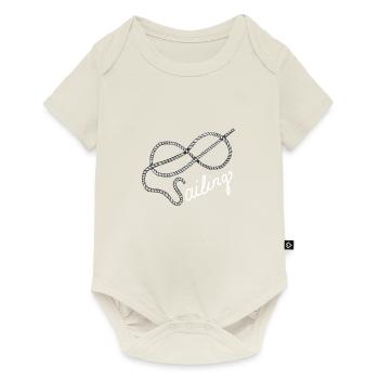 Sailing Segeln Achter Knoten mit Leine - Baby Premium Kurzarmbody - Naturweiß - Vorne