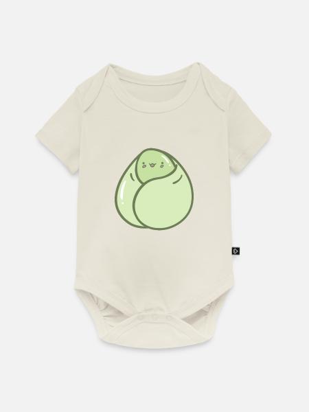 Süße kuschelige Bohne - Baby Premium Kurzarmbody - Naturweiß