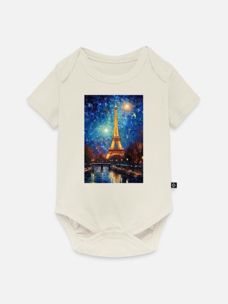 Eiffelturm - Baby Premium Kurzarmbody - Naturweiß