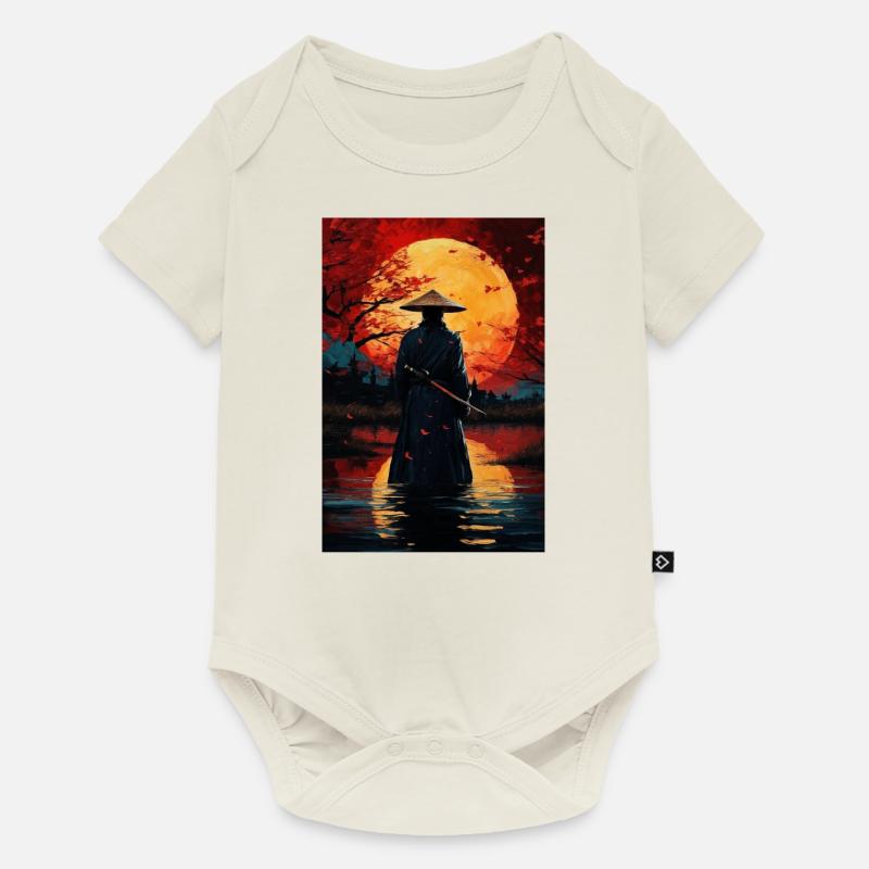 Samurai - Baby Premium Kurzarmbody - Naturweiß
