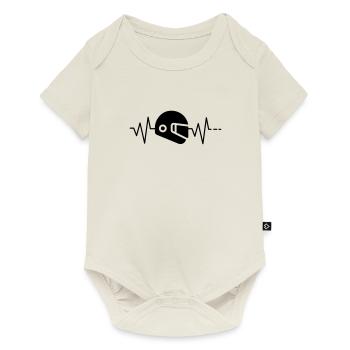 Herzschlag Helm - Baby Premium Kurzarmbody - Naturweiß - Vorne
