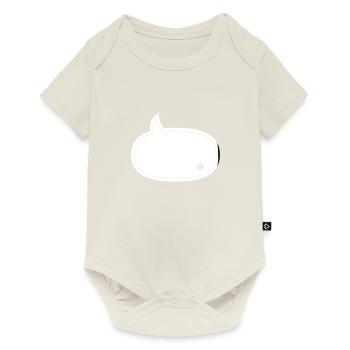 speech balloon patch - Baby Premium Kurzarmbody - Naturweiß - Vorne