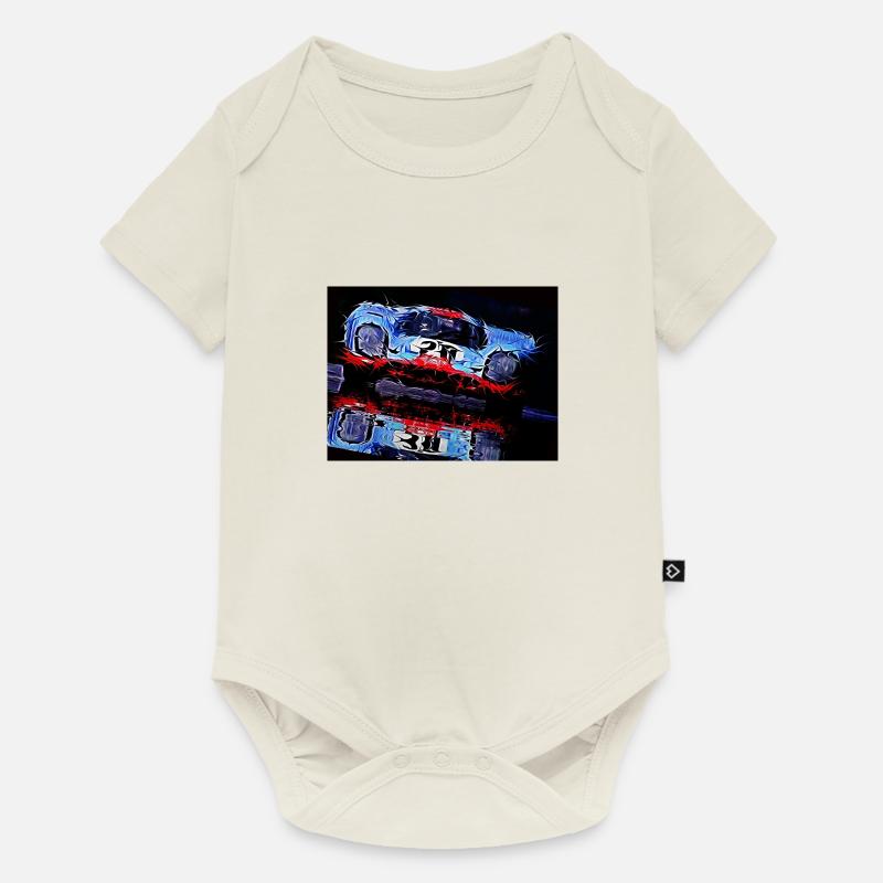 Course automobile - Body à manches courtes Premium Bébé - blanc cassé