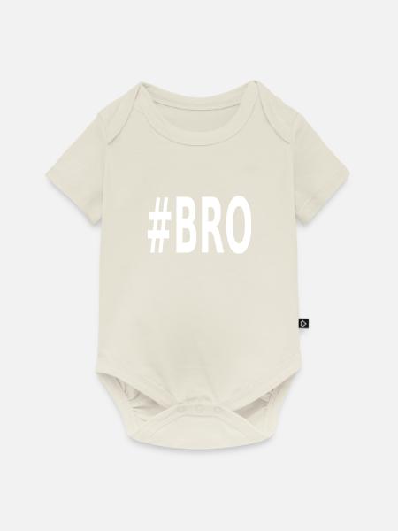 #BRO - Baby Premium Kurzarmbody - Naturweiß