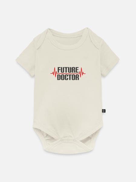 zukünftiger Arzt - Baby Premium Kurzarmbody - Naturweiß