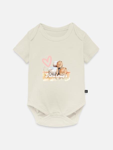 Retro Heuroller Liebe - Baby Premium Kurzarmbody - Naturweiß