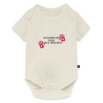 Kindergarten - Baby Premium Kurzarmbody - Naturweiß - Vorne