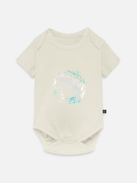 fischschwarm,fische,malerei,graffiti,Hai - Baby Premium Kurzarmbody - Naturweiß