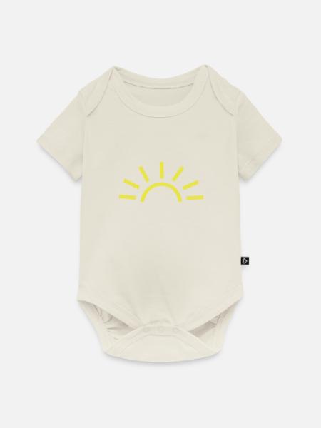 Sonne - Baby Premium Kurzarmbody - Naturweiß