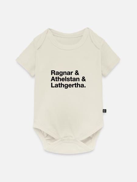 Ragnar & Athelstan & Lathgertha - Baby Premium Kurzarmbody - Naturweiß