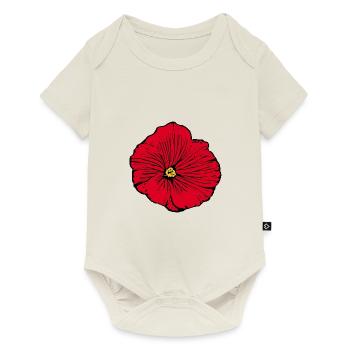 Flower Red Red Blossom Gift Valentine's Day - Baby Premium short-sleeve bodysuit - off white - Front
