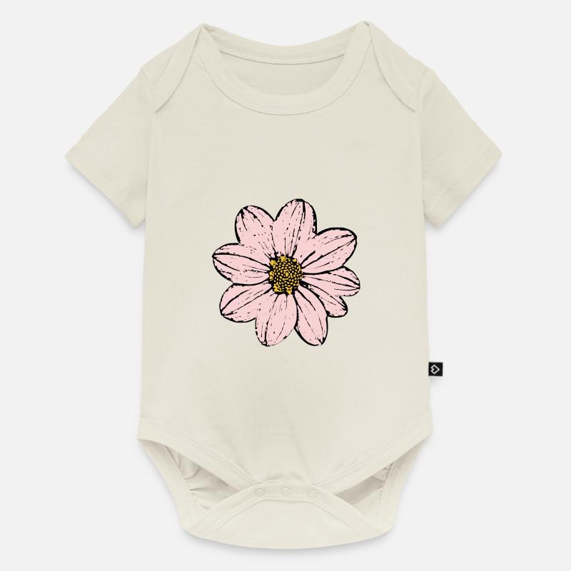 Fleur Rose Fleur Rose Fleurs Rose Fleurs Rose - Body à manches courtes Premium Bébé - blanc cassé