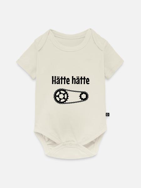 Hätte Hätte Fahrradkette Biker Geschenk - Baby Premium Kurzarmbody - Naturweiß