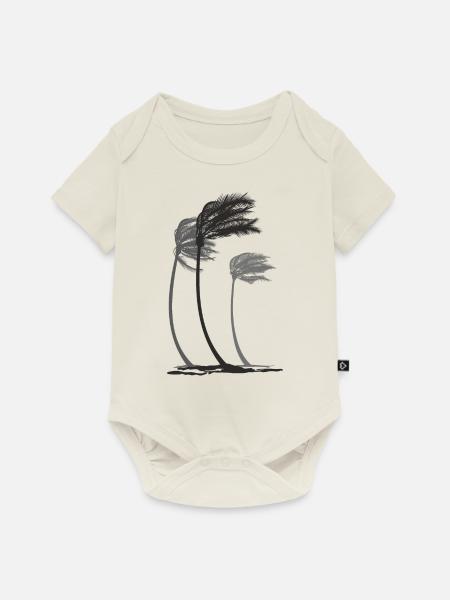 Palms in the wind - Baby Premium Kurzarmbody - Naturweiß