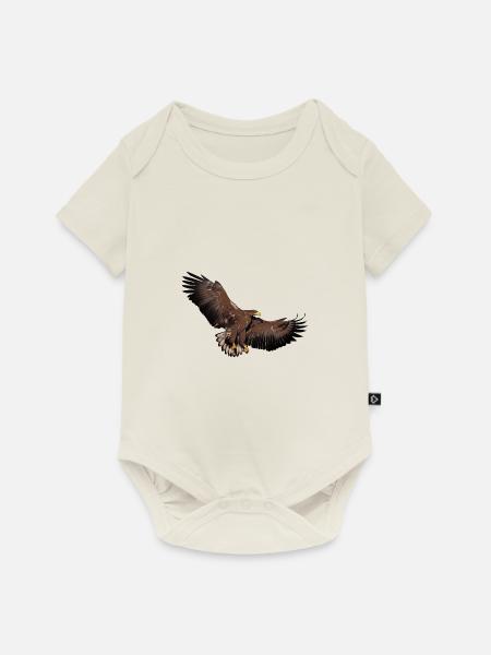 Adler spaehend - Baby Premium Kurzarmbody - Naturweiß