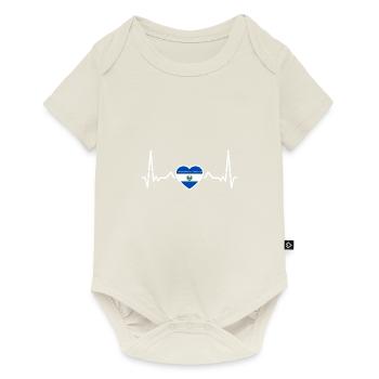 El Salvador Vintage Heartbeat Salvadorien - Body à manches courtes Premium Bébé - blanc cassé - Devant