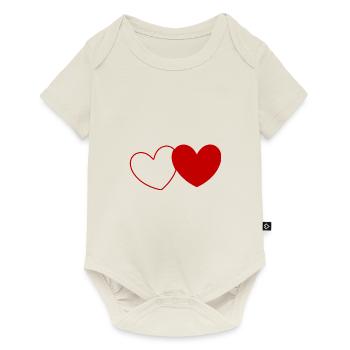 Heart Valentine's Day - Baby Premium short-sleeve bodysuit - off white - Front