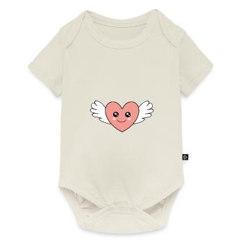 Saint-Valentin, Saint-Valentin, Saint-Valentin - Body à manches courtes Premium Bébé - blanc cassé - Devant